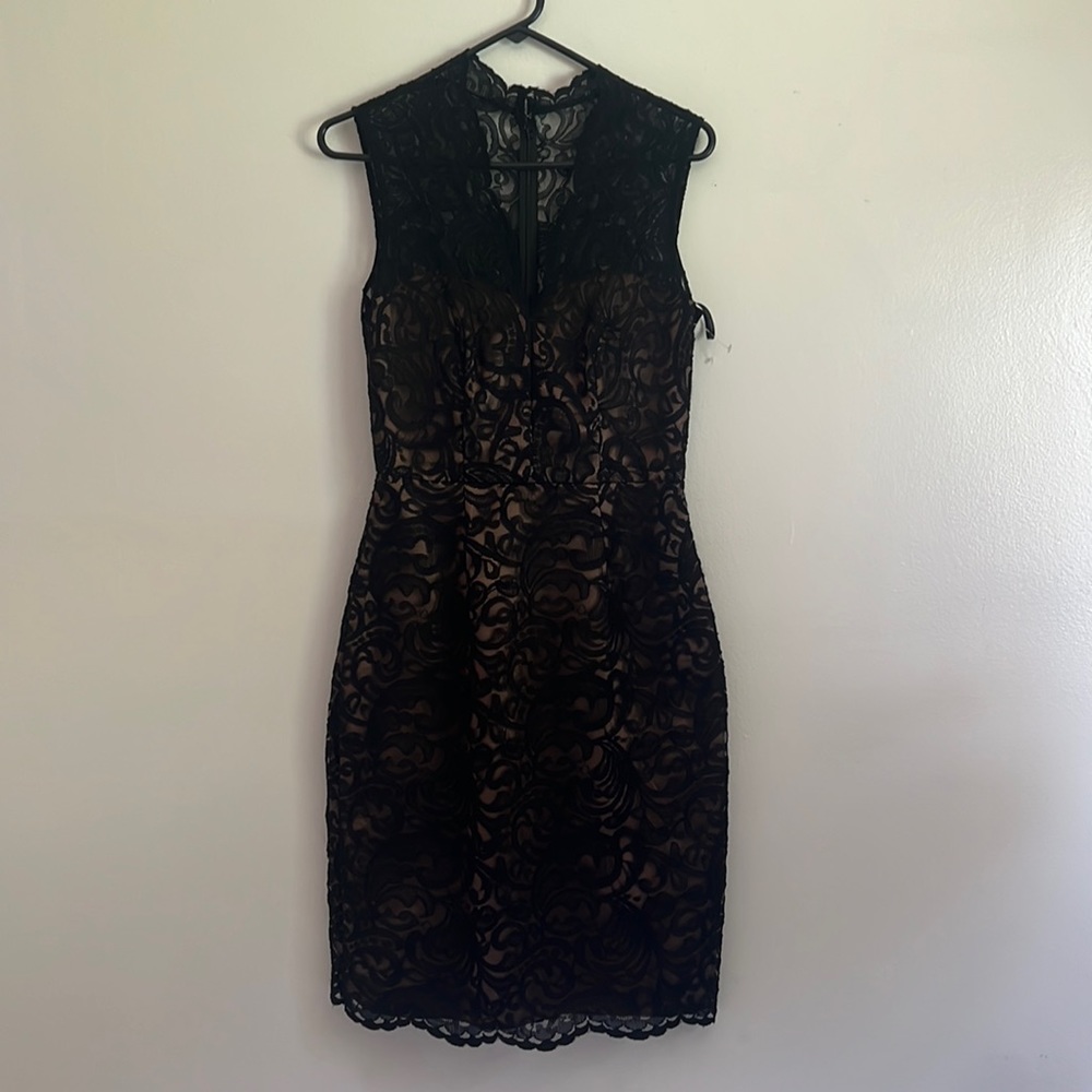 Black and nude lace dress NWOT